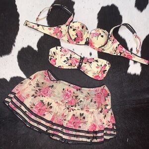 Betsey Johnson 3 Piece Swim Set Collection